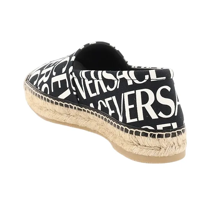 VERSACE All-over Logo Print Espadrilles-3