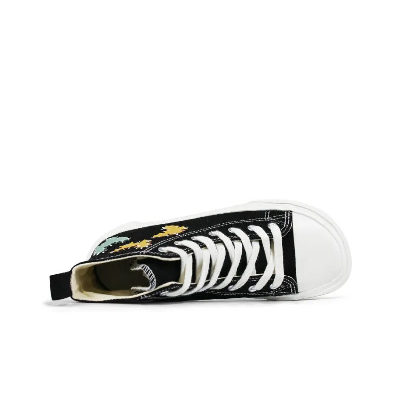 Warrior Lightweight Cushioning High Top Canvas Shoes Women's Black-2