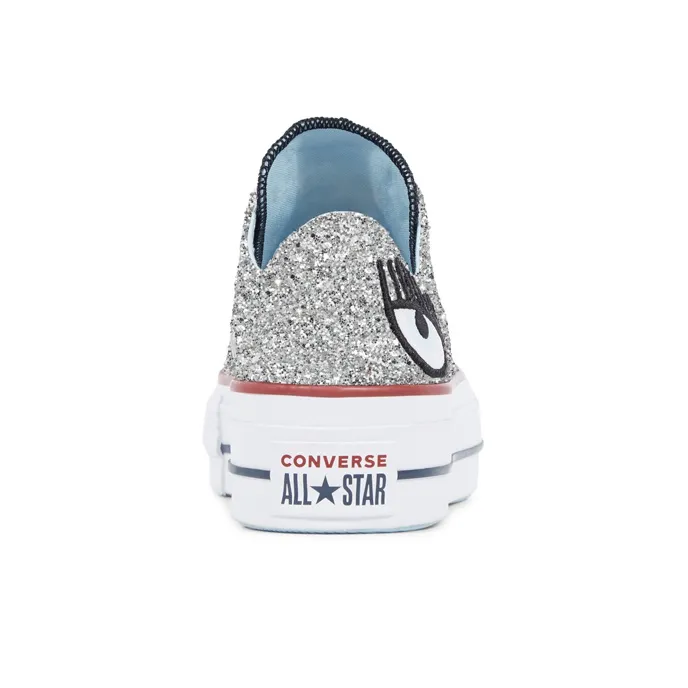 Converse Chiara Ferragni X Women's Chuck Taylor All Star Lift Ox 'Silver Red' Women's-4