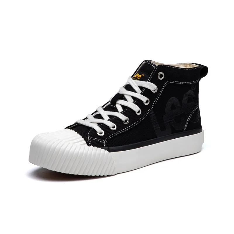Lee Lightweight And Breathable High Top Canvas Shoes Unisex Black-1