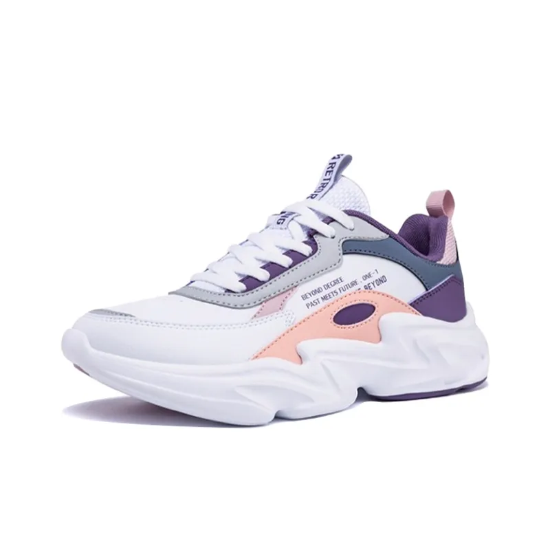 361° Chunky Sneakers Women's Low Top White/Purple-1