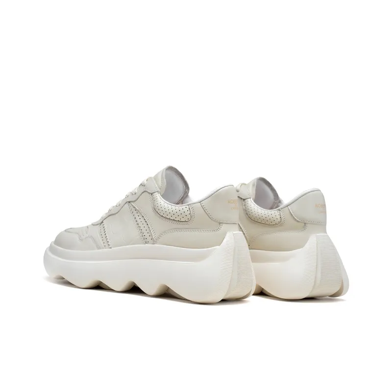 ROBERTA DI CAMERINO Cow Leather Chunky Sneakers Men's Apricot-3