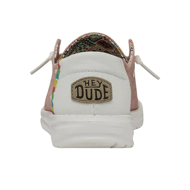 Heydude Canvas Shoes Women's Low Top Rose Pink-5