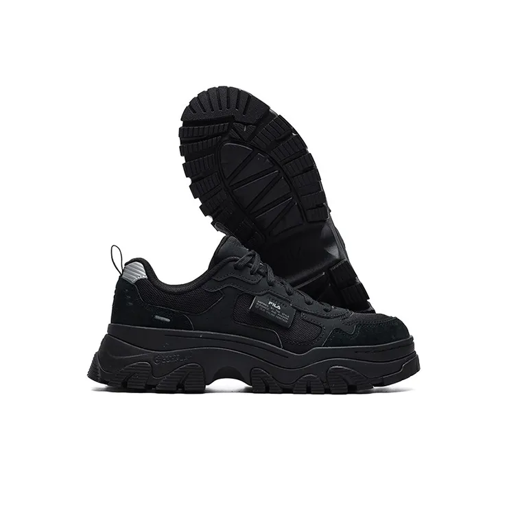FILA Hike Low Chunky Sneakers Gs Black Women's-4