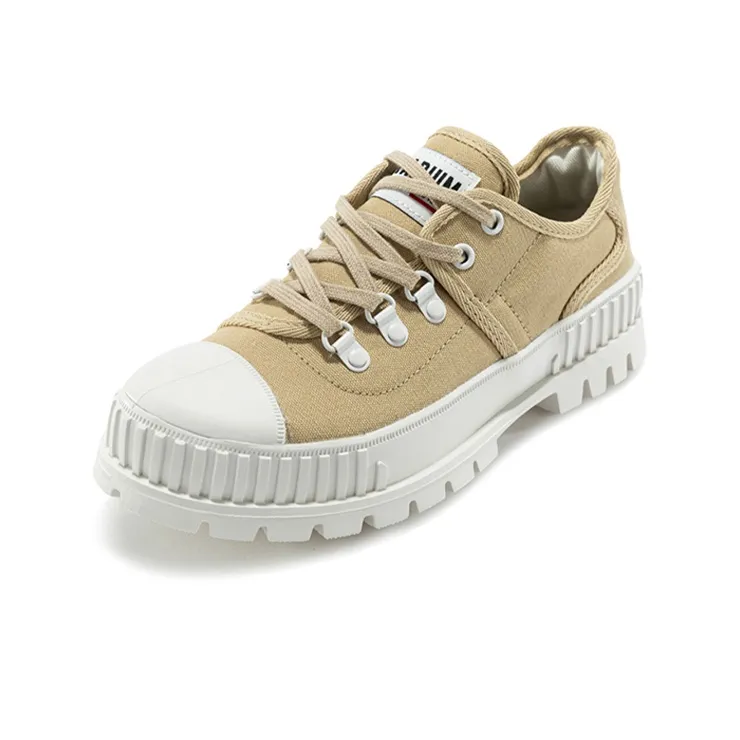 Palladium Pallashock Hkr Lo Anti Slip And Wear Resistant Breathable Low Top Canvas Shoes Women's Desert-1