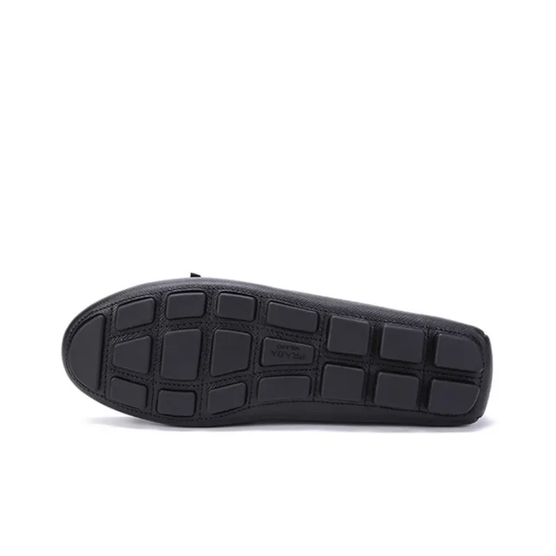 PRADA Saffiano Leather Driving Loafers 'Black' Women's-5