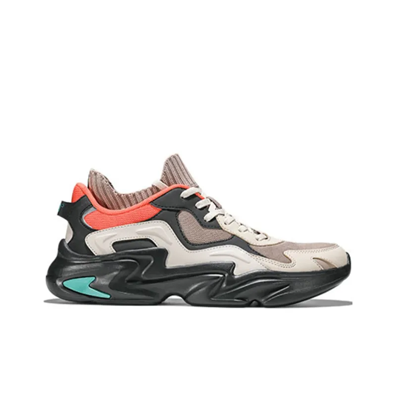 361° Chunky Sneakers Men Low-Top Linen Gray-1