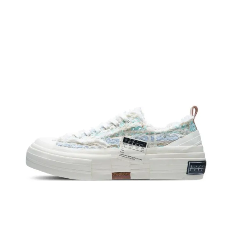 VESSEL G.O.P. Lows 'Pastel Mixed Tweed' Low Top Vulcanized Canvas Shoes Unisex Blue-0