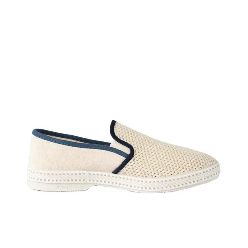 Rivieras Casual Single Shoes Unisex Beige Blue-1