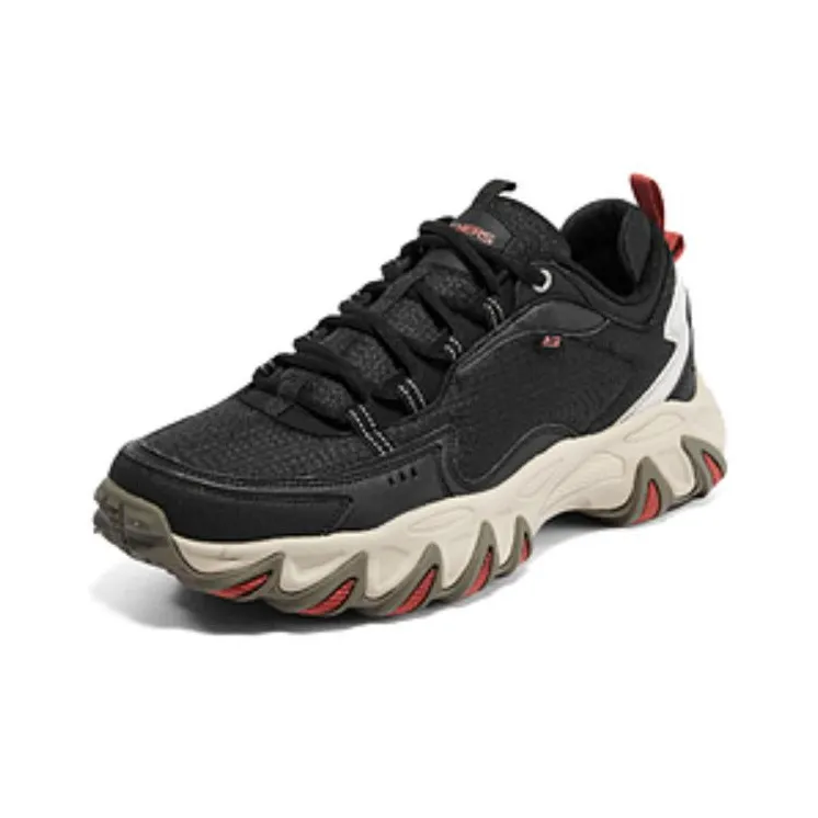 Skechers Wildfire Shoes Cushioning Water Resistant Coverage Slip Resistant Support Low Top Chunky Sneakers Men's Black-2