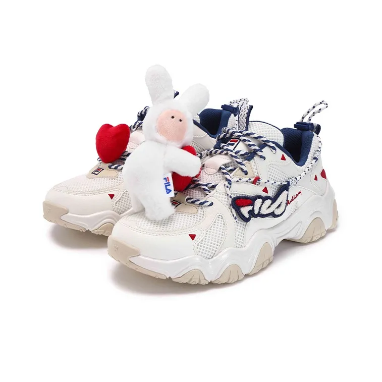 FILA Cat Claw Chunky Sneakers Women's Low Top Red/White-3
