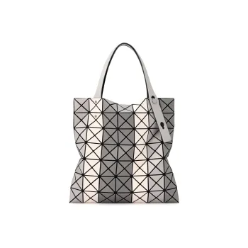 ISSEY MIYAKE PRISM STRIPE Polyvinyl Chloride Resin Totes Handbags Regular Women's Gray