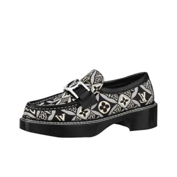 LOUIS VUITTON Lv Academy Shoes 'Black With Monogram' Women's