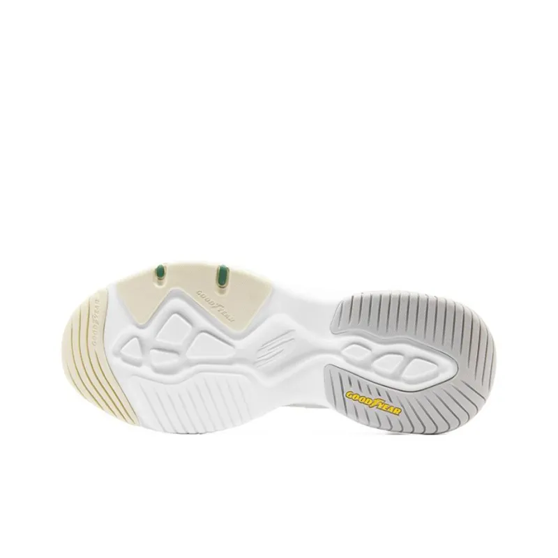 Skechers D'LITES 4.0 Cushioned Anti Slip And Wear Resistant Lightweight Low Top Chunky Sneakers Men's White Gray Green-4