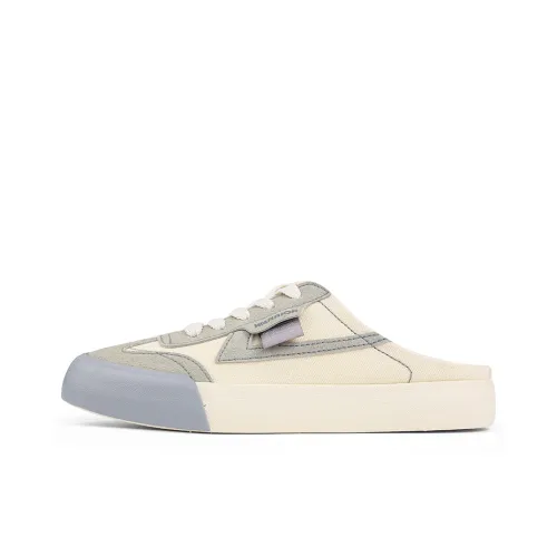 WARRIOR Canvas Shoes Women's Low-Top Beige/Gray