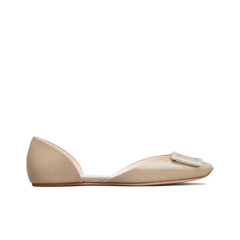 Roger Vivier Trompette Dorsay Women's Casual Shoes Women's Gray Brown-1