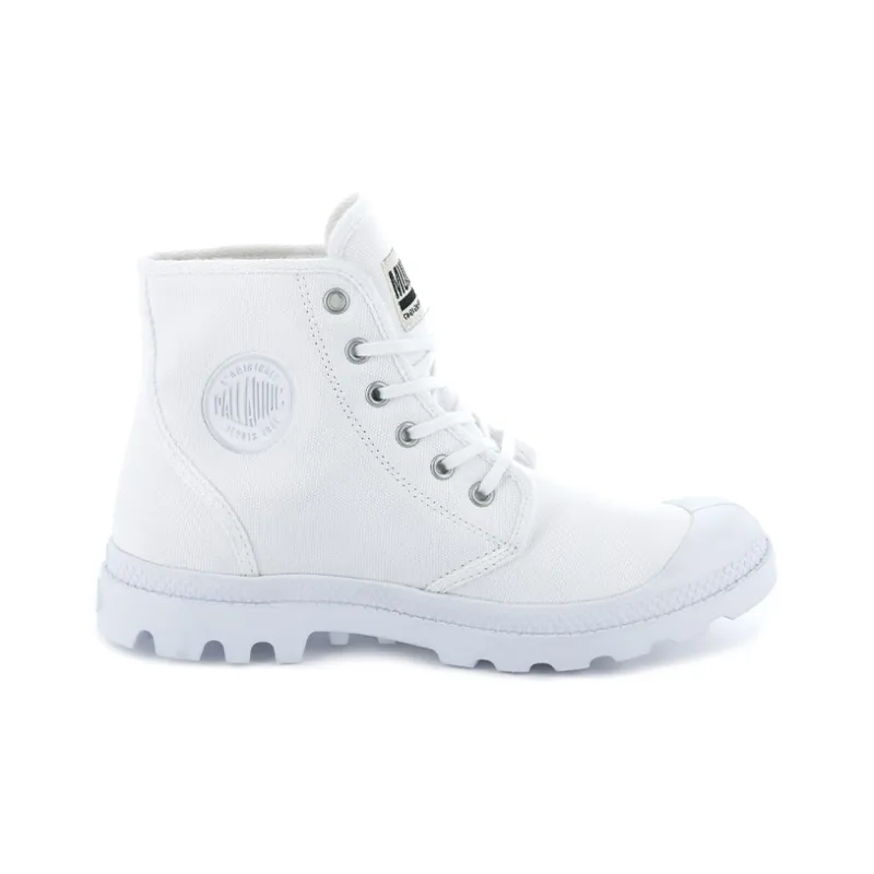 Palladium Pampa Hi Originale Anti Slip And Wear Resistant Breathable High Top Canvas Shoes Unisex Pure White-1