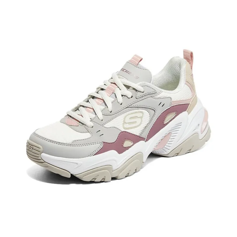 Skechers Stamina V2 'Light Gray White Red' Women's-2