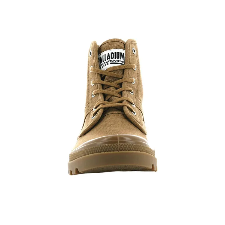 Palladium Pallabrousse Legion Anti-Slip Wear-Resistant High-Top Canvas Shoes Unisex Brown-3