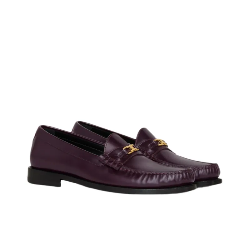 CELINE Casual Single Shoes Women's Red Brown-2