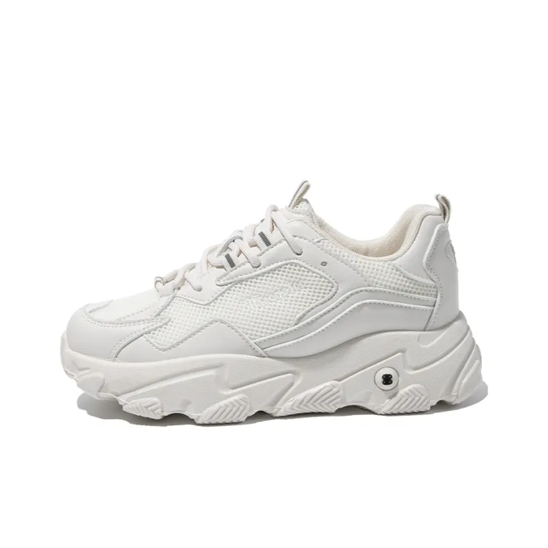 TUOPIN Abrasion Resistant, Lightweight, And Breathable Low Top Chunky Sneakers Women's Beige Brown-20