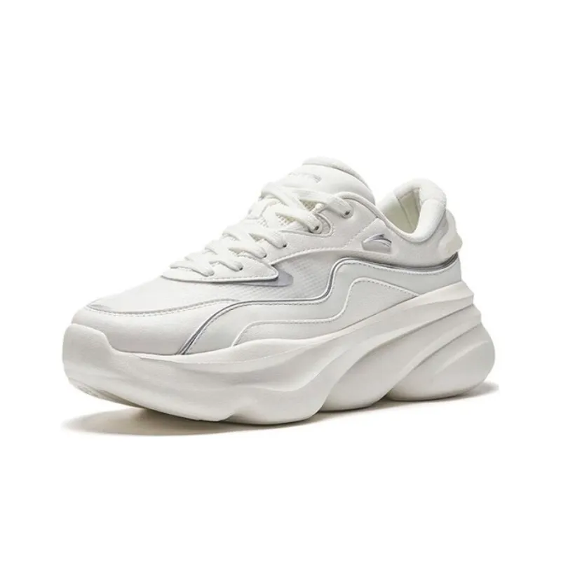 Anta Meow Shoes 3 Anti Slip Wear Resistant Low Top Chunky Sneakers Women's White-2