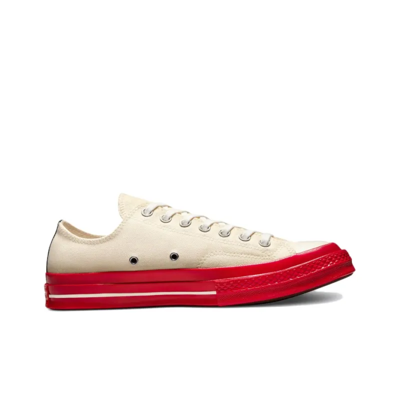 Converse Chuck Taylor All Star 70 Ox Comme Des Garcons Play Egret Red Midsole-1