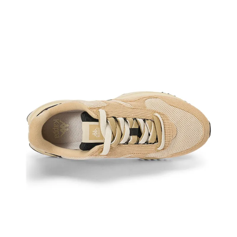 Kappa Slip Resistant, Abrasion Resistant, Lightweight Coverage Low Top Chunky Sneakers Unisex Khaki White-4