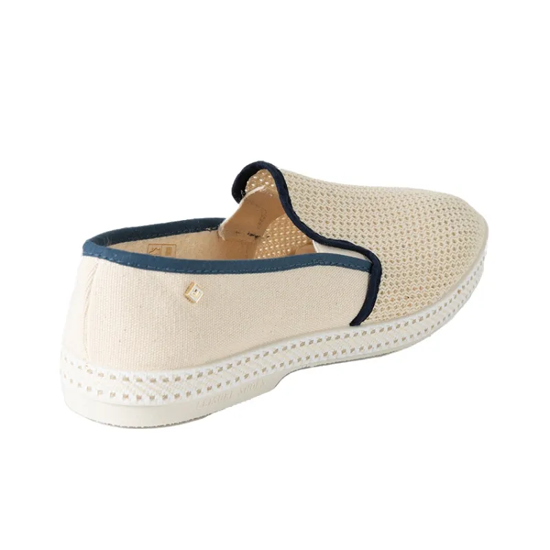 Rivieras Casual Single Shoes Unisex Beige Blue-3