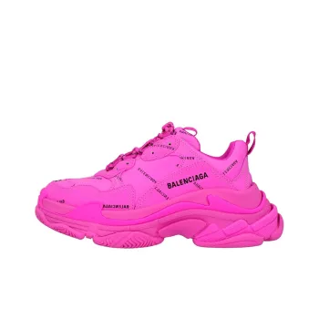 Balenciaga Triple S Sneaker 'All Over Logo Fuchsia' Women's