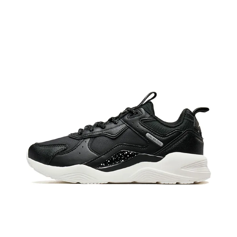 XTEP Chunky Sneakers Women's Low Top Black-0