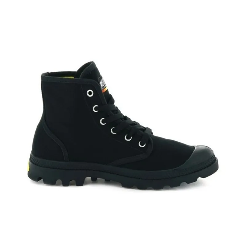 Palladium Pampa Pride Wear-Resistant High-Top Canvas Shoes Unisex Raven-1