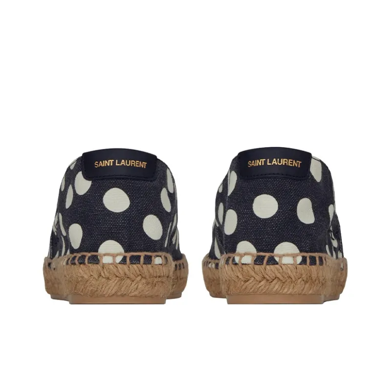 SAINT LAURENT Espadrilles Women's Low Top Black/White-3