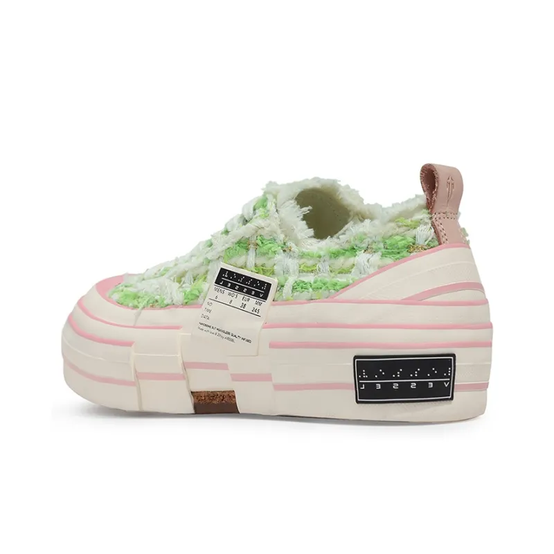 VESSEL G.O.P. Lows 'Grass Tweed' Low Top Canvas Shoes Unisex Green Photochromic-8