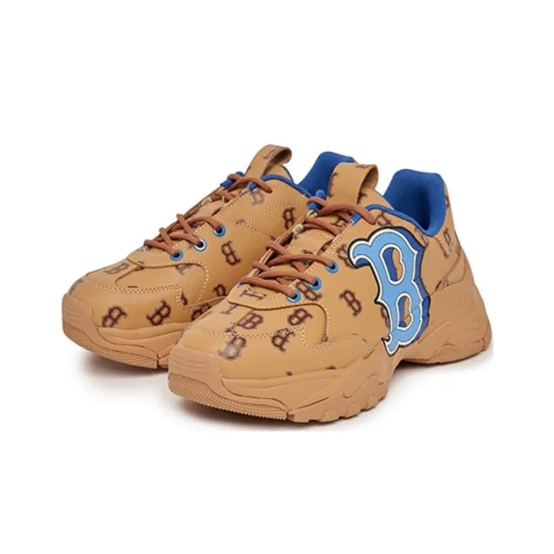 MLB Big Ball Chunky Chunky Sneakers Unisex Low Top Brown/Blue-2