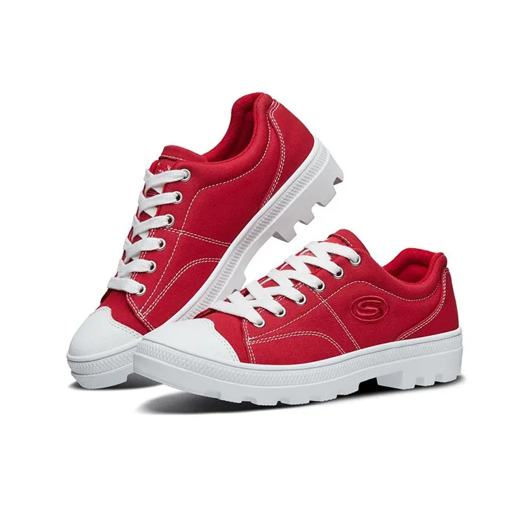 Skechers Roadies Low Top Canvas Shoes 'Red' Women's-2