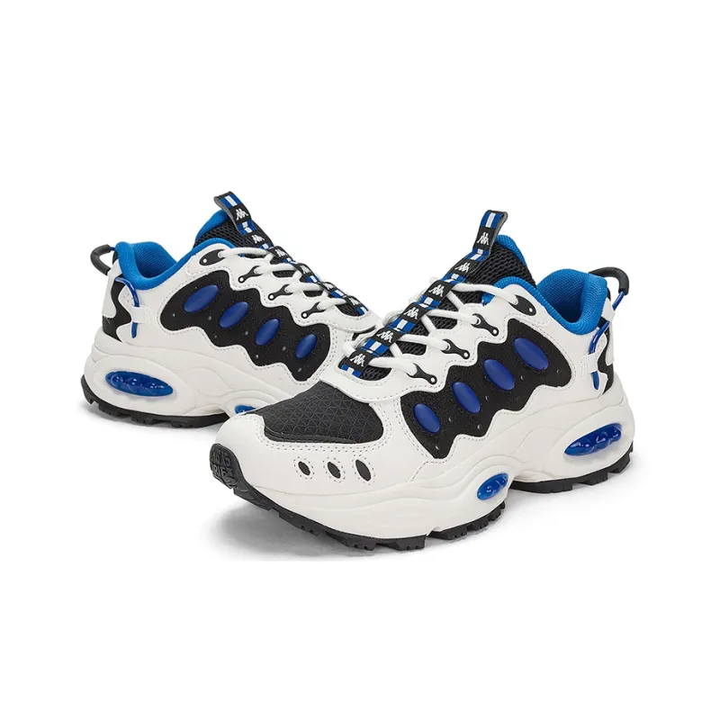 Kappa Non slip Wear resistant Shock Absorption Low Top Chunky Sneakers Unisex-4