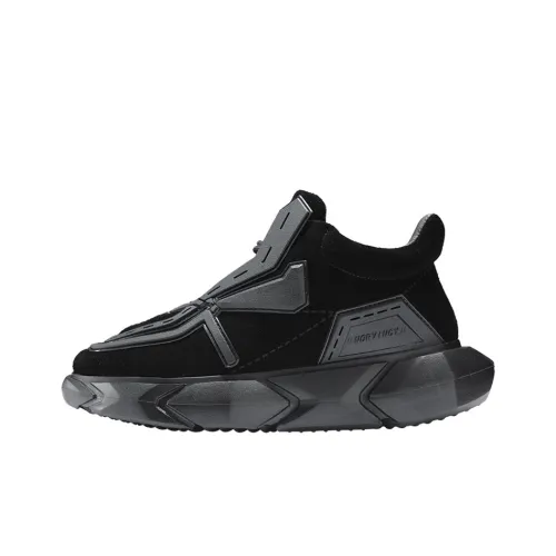 NORVINCY Chunky Sneakers Unisex Low-Top Black