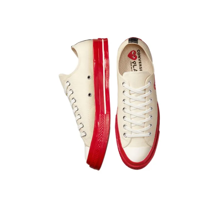 Converse Chuck Taylor All Star 70 Ox Comme Des Garcons Play Egret Red Midsole-3