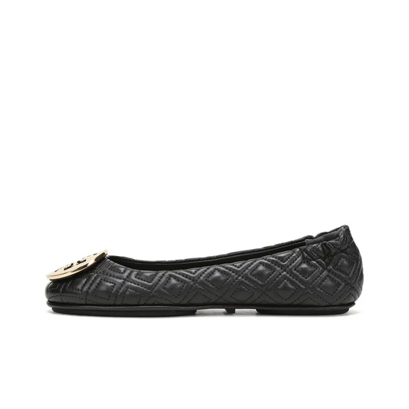 TORY BURCH Minnie Tory Burch Flat Shoes Women's Black Gold-0