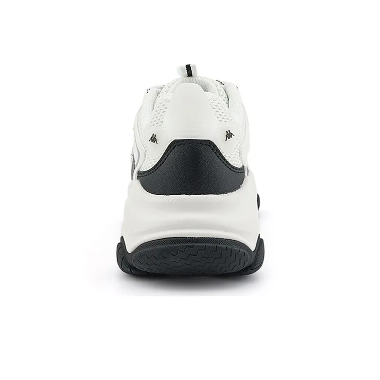 Kappa Low Top Chunky Sneakers Unisex White Black Frost Gray-5