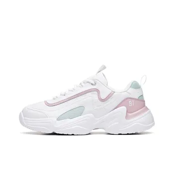 Anta Slip Resistant Cushioning Wear Resistant Low Top Chunky Sneakers Women's Dusty Purple White