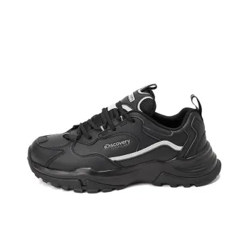Discovery Expedition Cushioned Wear-Resistant Breathable Low-Top Chunky Sneakers Men's Black