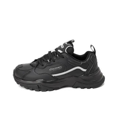 Discovery Expedition Cushioned Wear-Resistant Breathable Low-Top Chunky Sneakers Men's Black