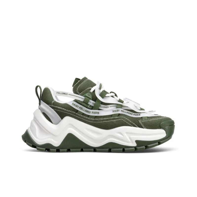 Daisy Fellowes Devil One Chunky Sneakers Unisex Army Green-1