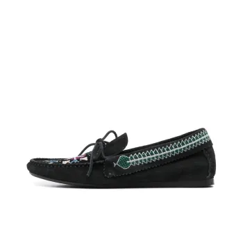ISABEL MARANT Embroidered Suede Loafers