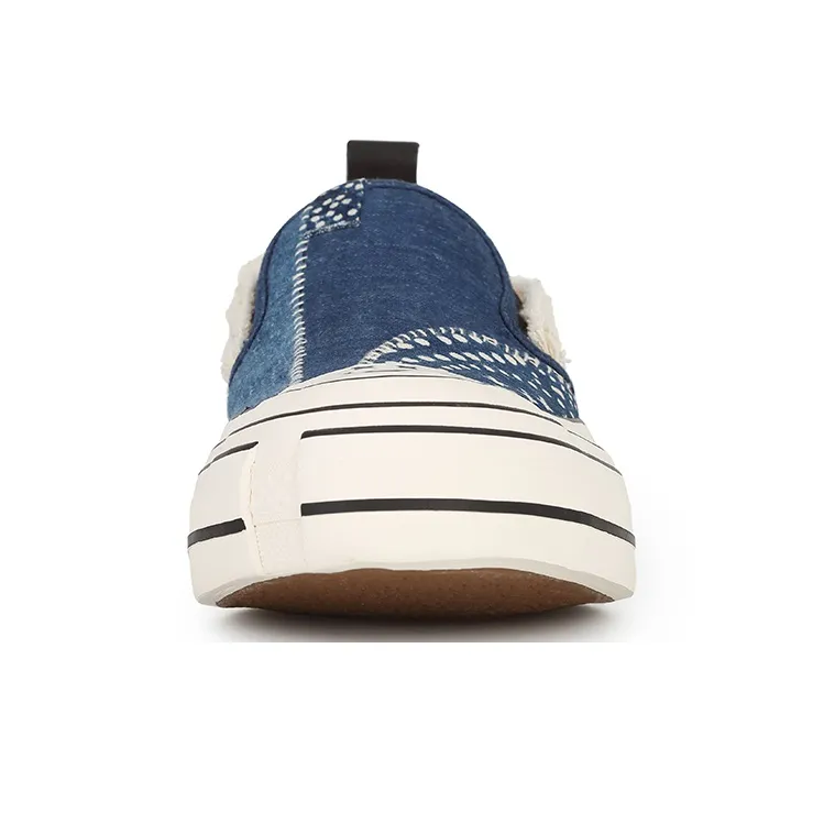 INK·CHEN x VESSEL Slip On Low Top Canvas Shoes Unisex Blue-2