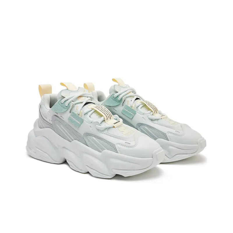 STARTER Rock Formation Series Wear Resistant Low Top Chunky Sneakers Women's White-2