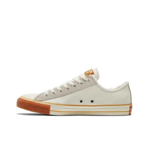 Converse All Star Canvas Shoes Unisex Low-Top Beige White Yellow