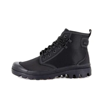 Palladium Pampa Rains Slip Resistant, Abrasion Resistant, Breathable High Top Canvas Shoes Unisex Black